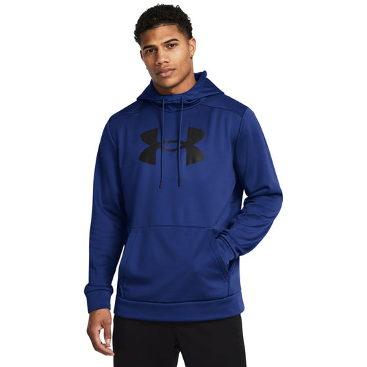 Under Armour Men's Armour Fleece Big Logo Hoodie, (432) Tech Blue / / Black, Large