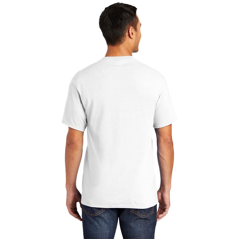Port & Company Men's Tall 50/50 Cotton/Poly T Shirts 2XLT White
