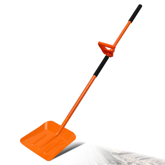 Snow Shovel for Driveway 69 Inch Portable Shovel with Back-Saving Tool Handle Adjustable Large Capacity Snow Shovel for Car Multifunctional Shovel for Cars Garden Farm, Orange