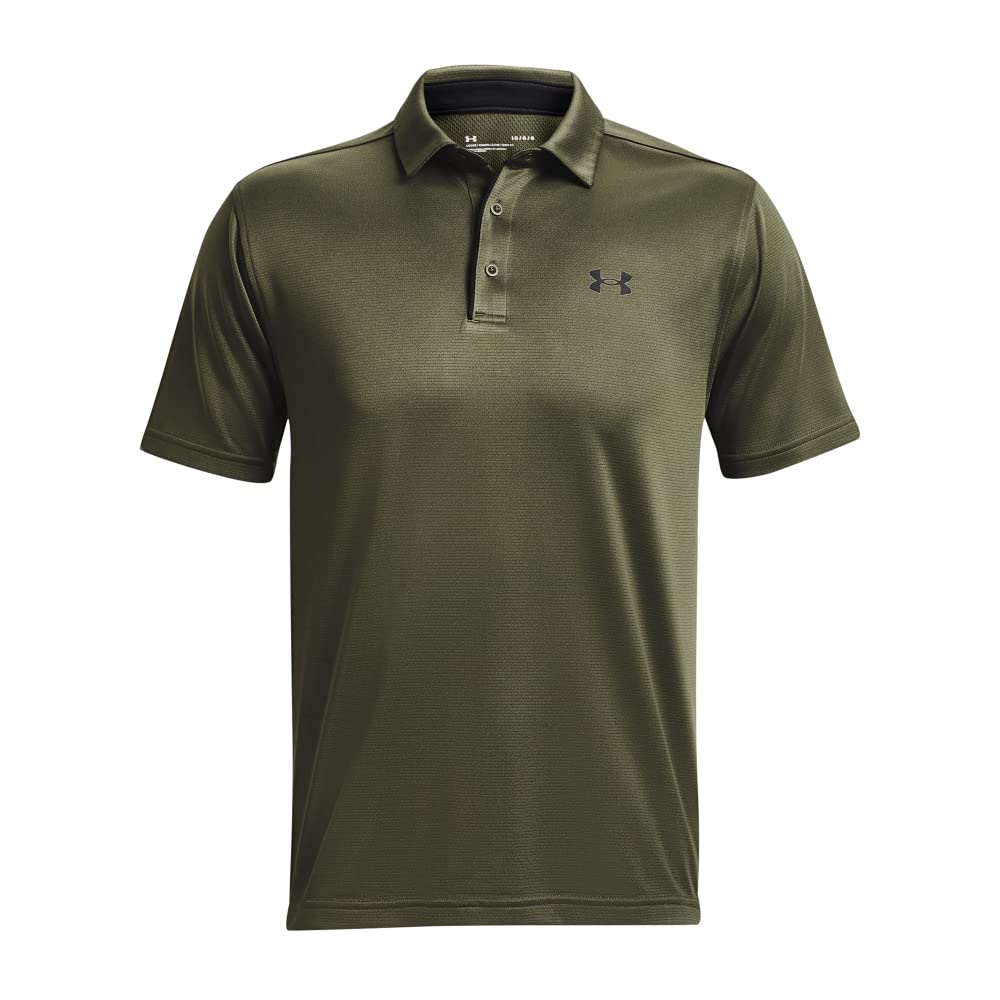 Under Armour Men's Tech Golf Polo, (390) Marine OD Green / / Black, Large Tall