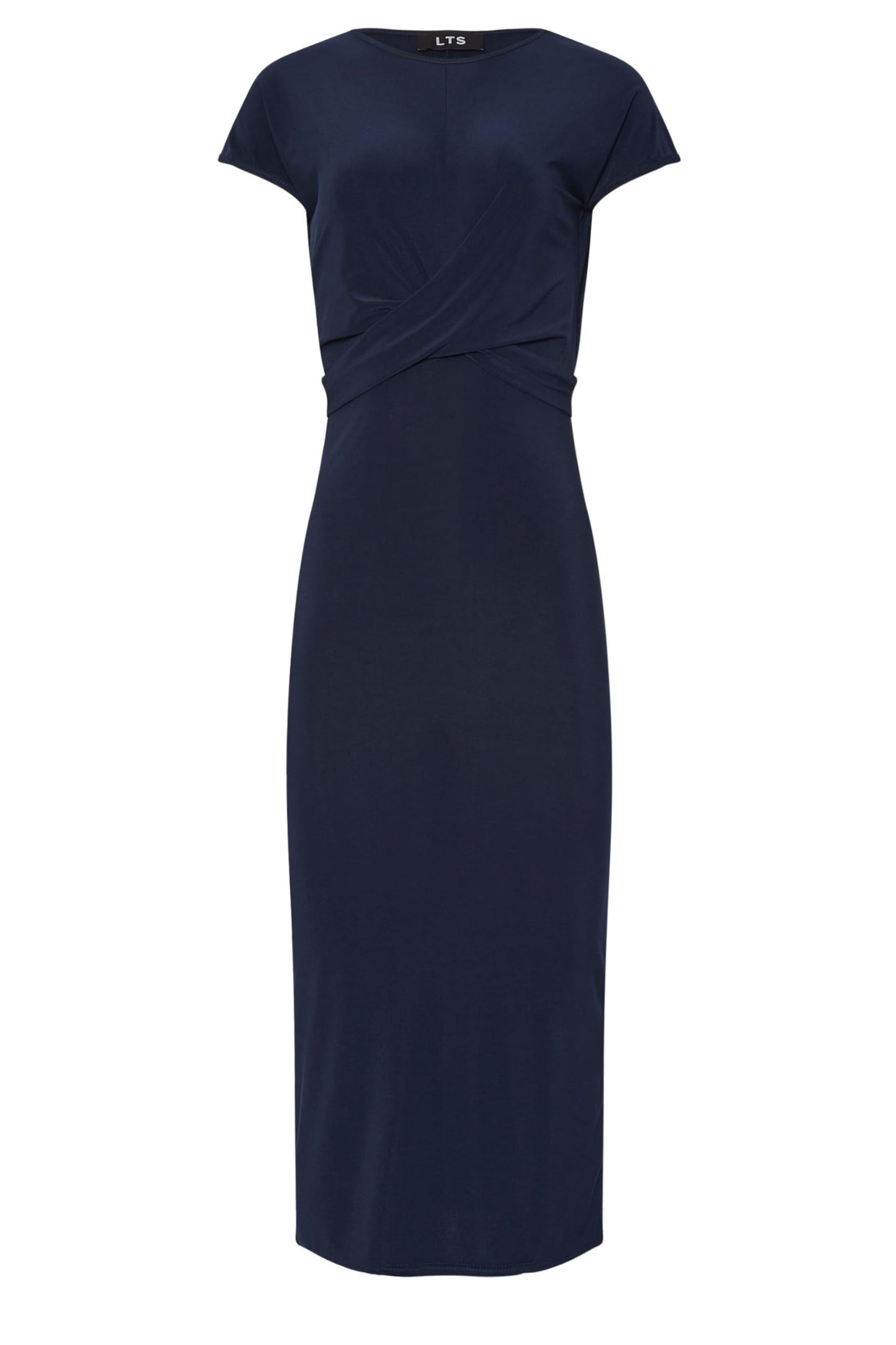 Long Tall Sally LTS Tall Ruched Bust Midi Dress Navy 14