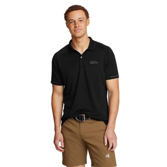 Eddie Bauer Men's Resolution Pro Short-Sleeve Polo Shirt 2.0, Black, X-Large, Tall