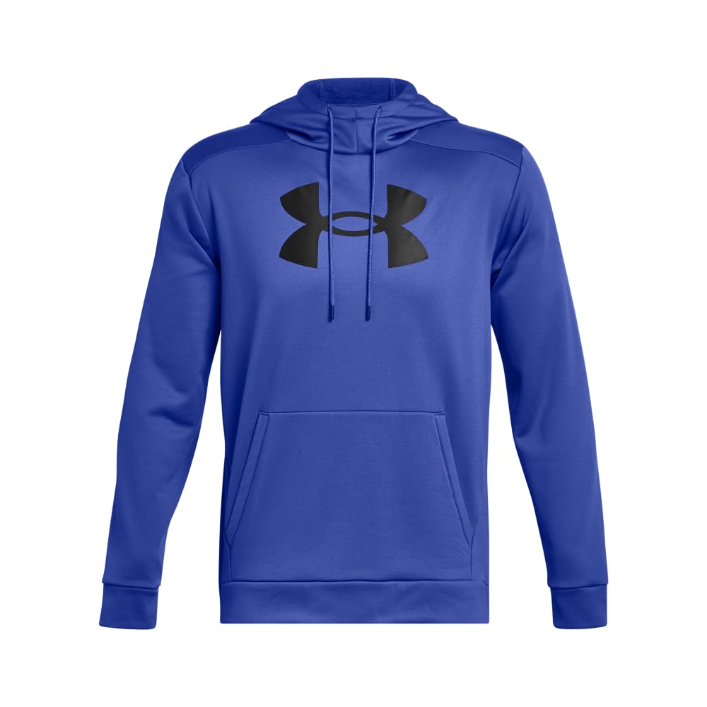 Under Armour mens Armour Fleece Big Logo Hoodie, (400) Team Royal / / Black, Large Tall