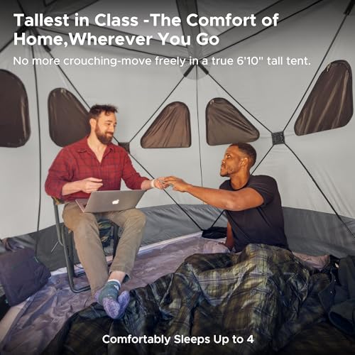 Acacia Camping Tent | 2-3 Person Pop Up Tents for Camping | Lightweight & Durable Beach Tent | Level 7 Wind Resistance, UPF 50+ | Quick Setup for Camping & Backyard, Moonstone