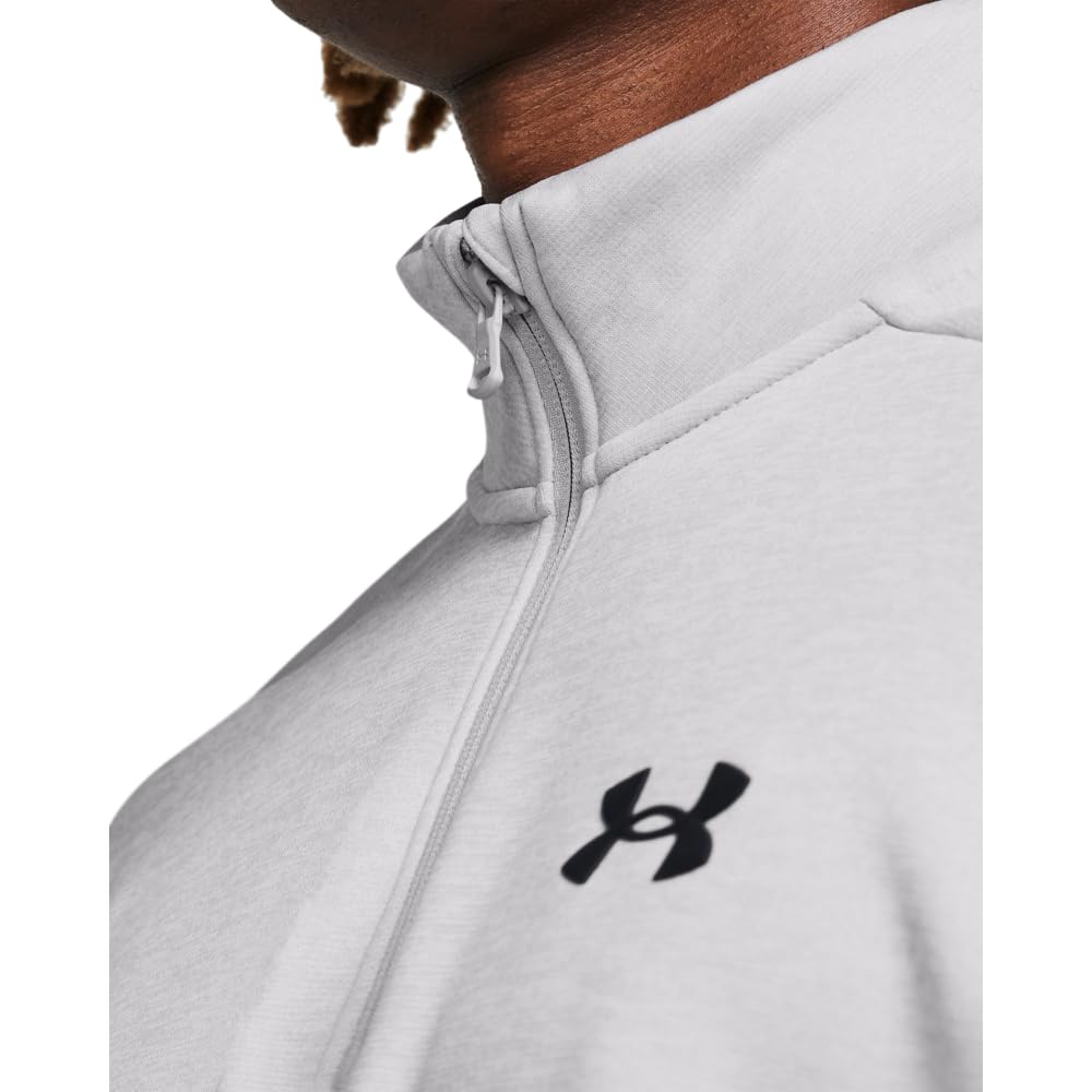 Under Armour mens Armour Fleece Twist Quarter Zip, (015) Halo Gray / / Black, 3X-Large Tall