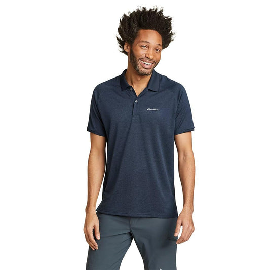 Eddie Bauer Men's Resolution Pro Short-Sleeve Polo 2.0, Medium Indigo, XX-Large, Tall