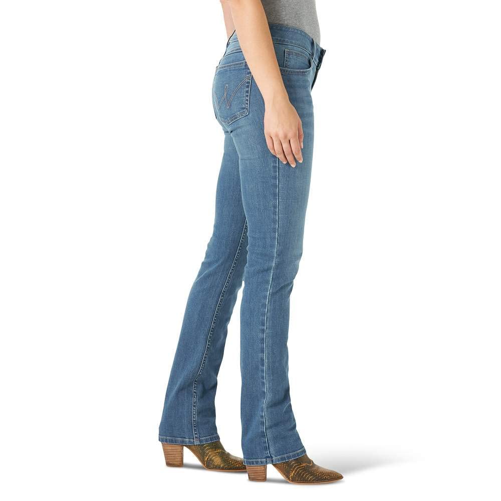 Wrangler Western Mid Rise Stretch Straight Leg Jean, Brianna, 11 Extra Long