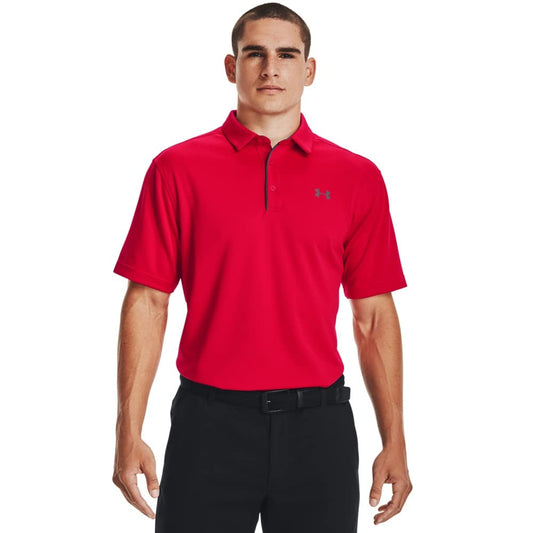 Under Armour Men's Tech Golf Polo, Red (600)/Graphite, 3X-Large Tall