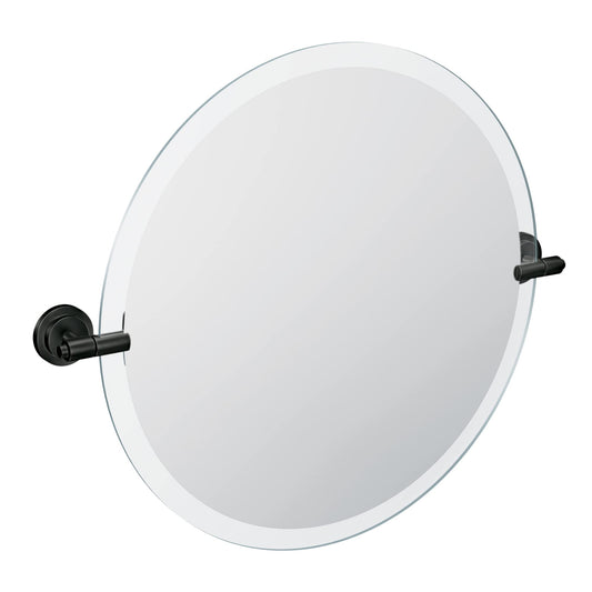 Moen DN0792BL Iso 22-Inch x 22-Inch Frameless Pivoting Bathroom Tilting Mirror, Matte Black