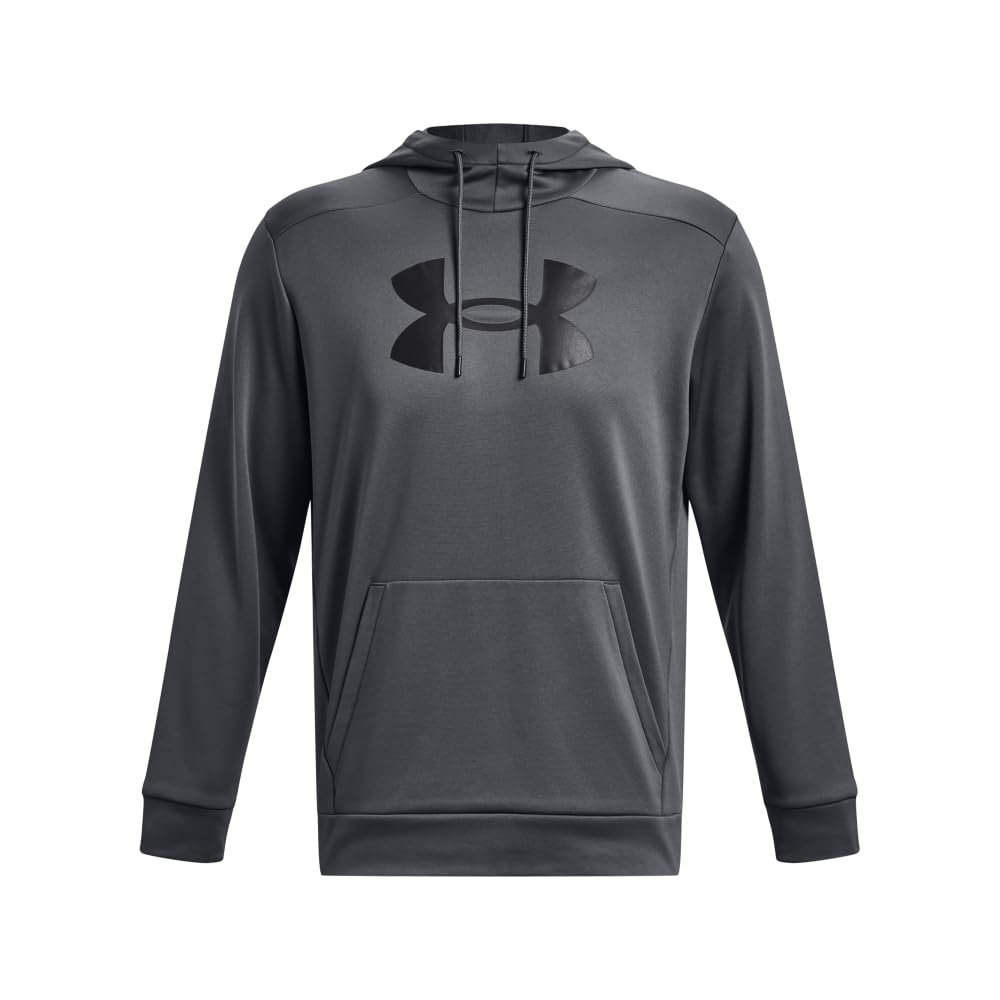 Under Armour mens Armour Fleece Big Logo Hoodie, (012) Pitch Gray / / Black, Large Tall
