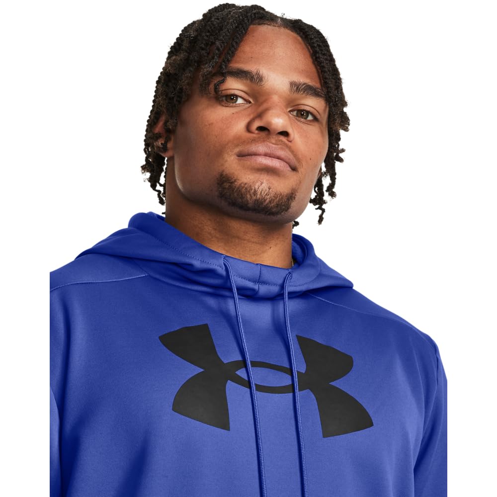 Under Armour mens Armour Fleece Big Logo Hoodie, (400) Team Royal / / Black, Large Tall