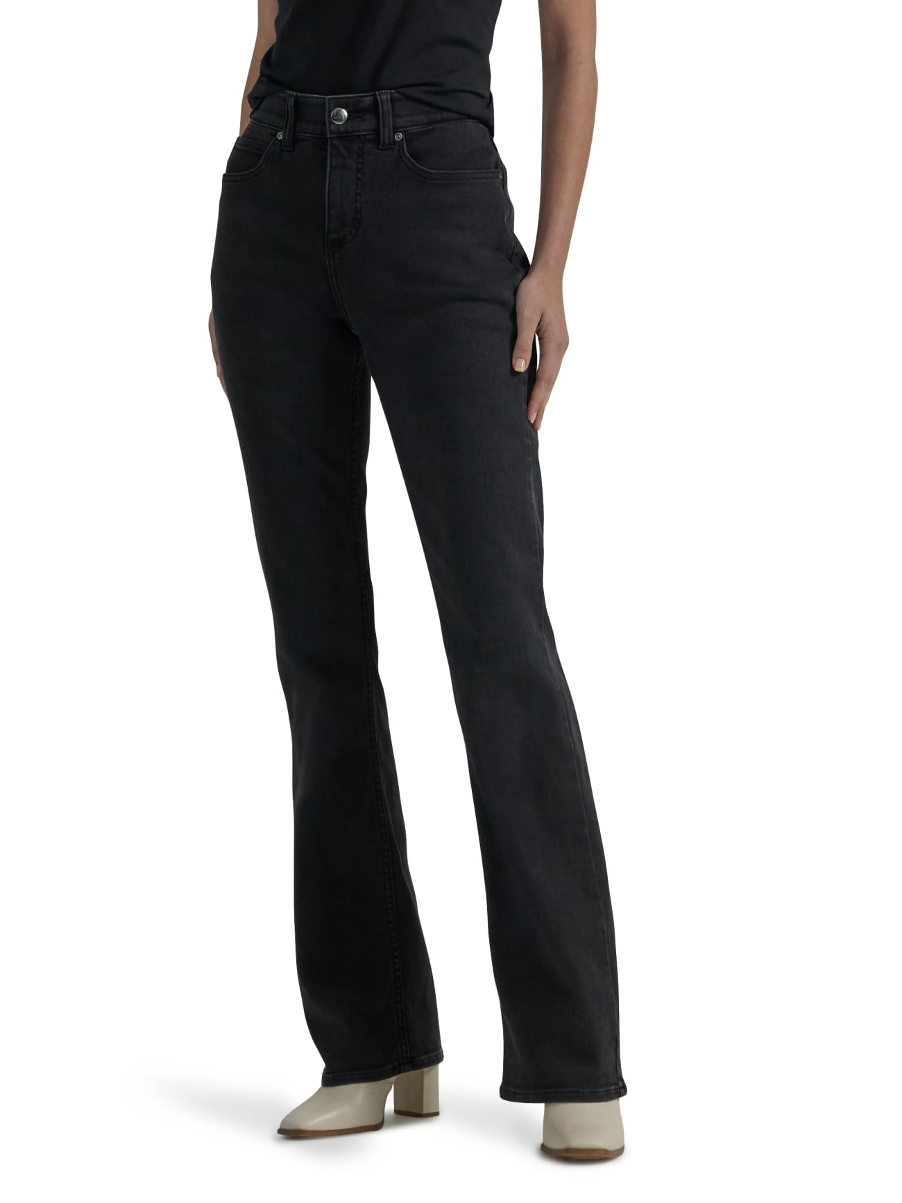 Lee Women's Ultra Lux Comfort with Flex Motion Bootcut Jean, Midnight Bloom, 8 Long