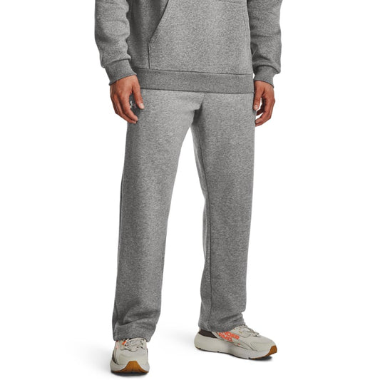 Under Armour Men's Rival Fleece Pants, (025) Castlerock Light Heather / / White, X-Large Tall