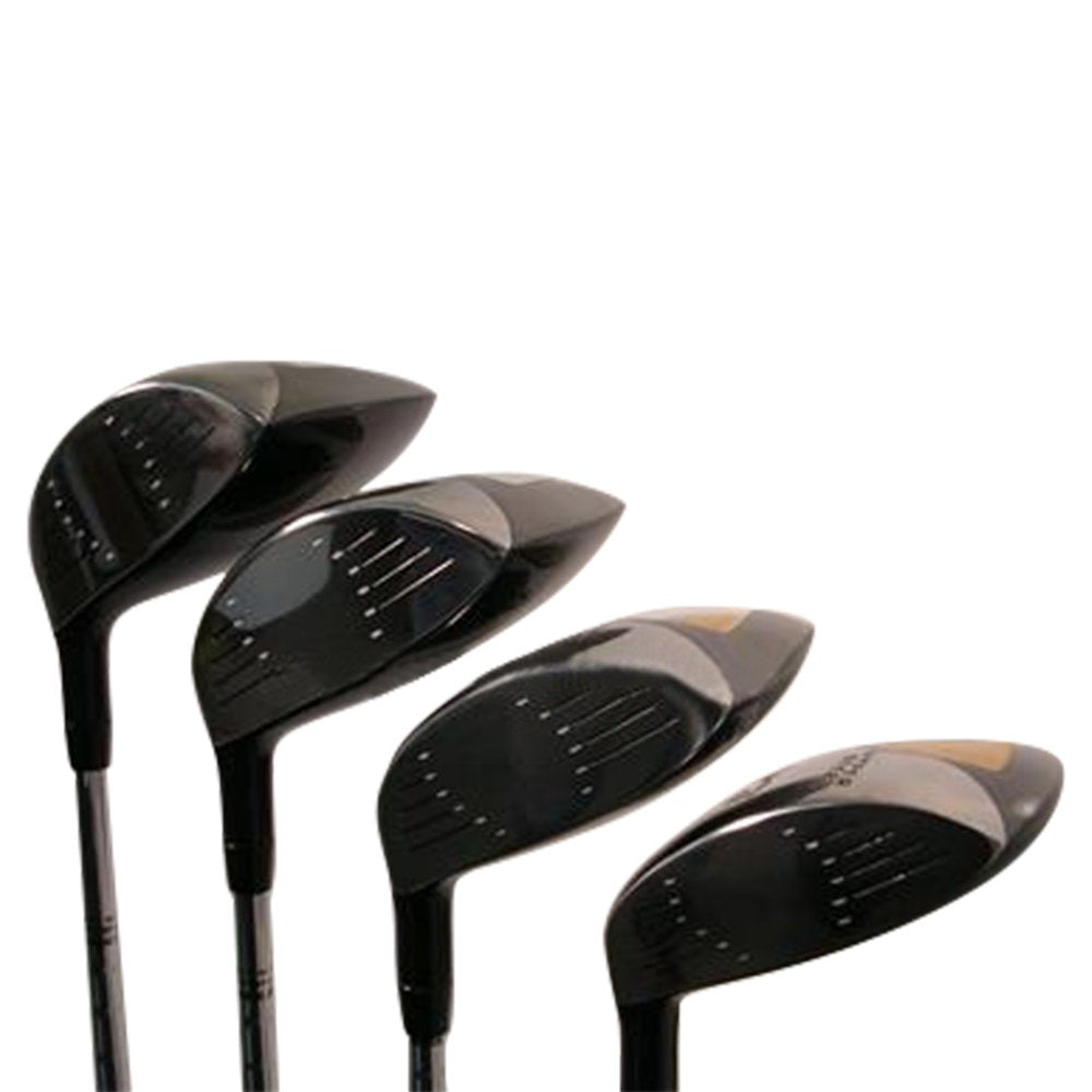 XL Big & Tall Senior Men's (+2" Longer Than Standard Length) SV3 Yellow Square Fairway 3 5 7 9 Wood Set Golf Clubs, Right Handed Senior Flex with Men's Senior Size Black Pro Velvet Grips