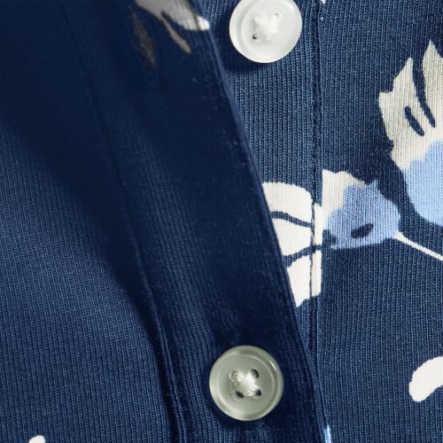 Deep Sea/Ivory Floral