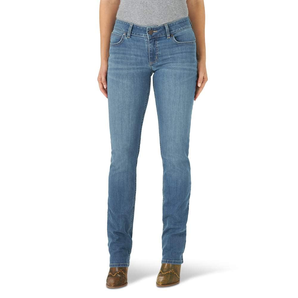 Wrangler Western Mid Rise Stretch Straight Leg Jean, Brianna, 11 Extra Long