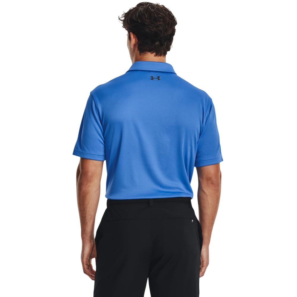 Under Armour Men's Tech Golf Polo, (469) Water / / Pitch Gray, Small Tall