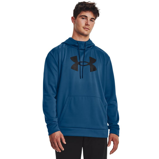 Under Armour mens Armour Fleece Big Logo Hoodie, (426) Varsity Blue / / Black, Large Tall