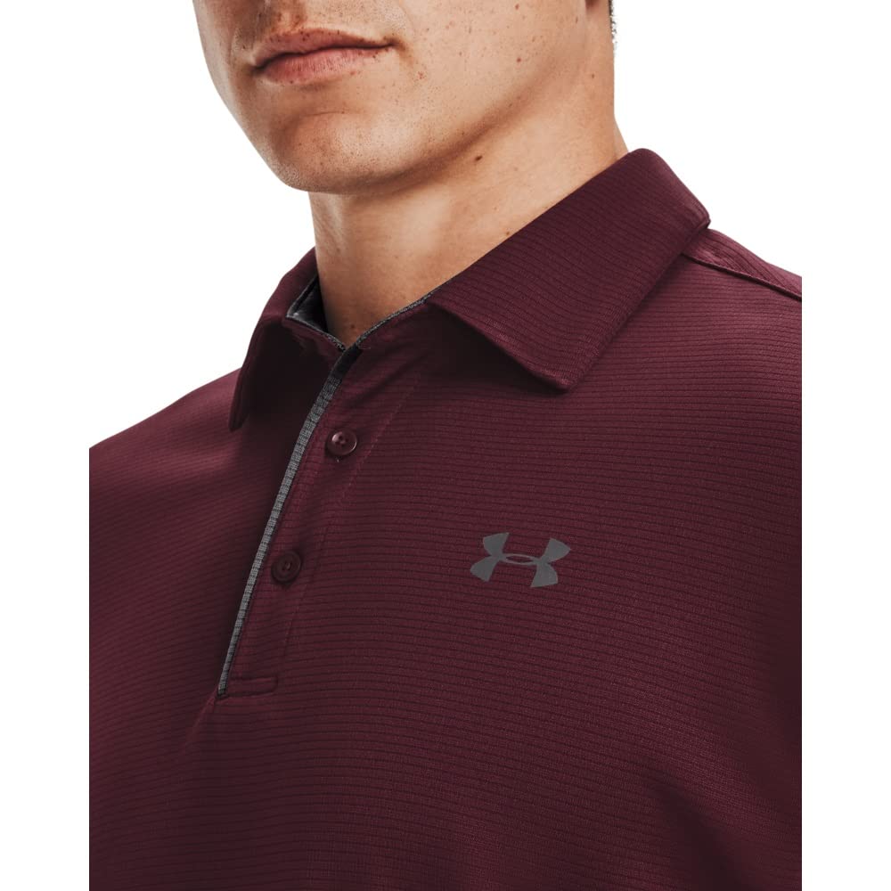 Under Armour Men's Tech Golf Polo, Maroon (609)/Graphite, XX-Large Tall