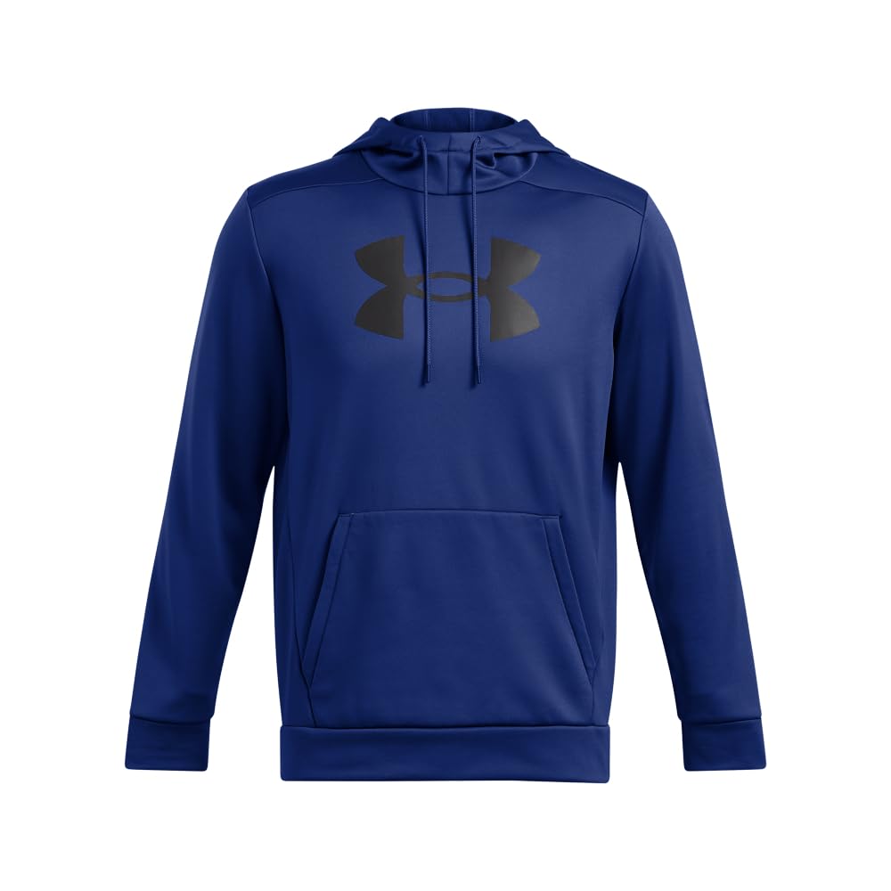 Under Armour Men's Armour Fleece Big Logo Hoodie, (432) Tech Blue / / Black, Large