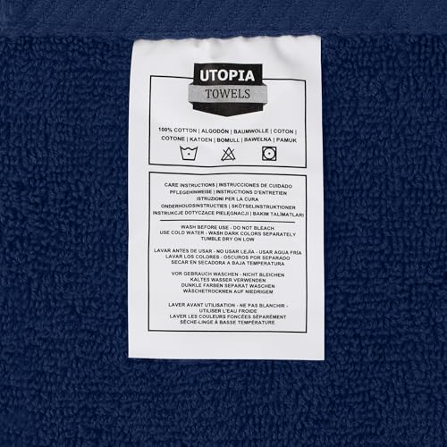 Utopia Towels Luxurious Jumbo Bath Sheet 2 Piece, 600 GSM, 35 by 70 Inches, 100% Ring Spun Cotton, Highly Absorbent and Quick Dry Extra Large Bath Towel, Super Soft Towel, Navy