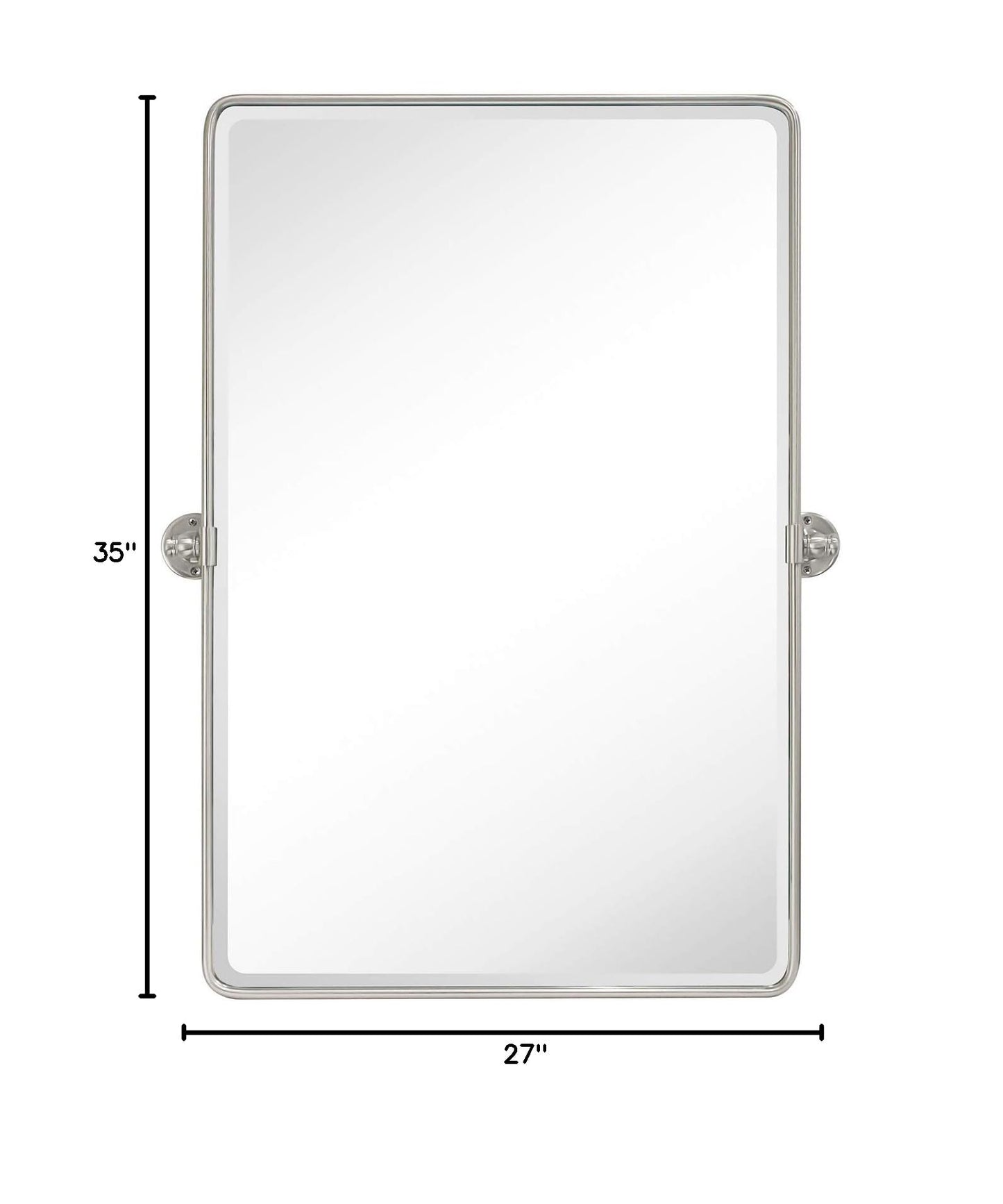 Farmhouse UP-tilting Mirror - Metal Framed Pivot Rectangle Bathroom Mirror