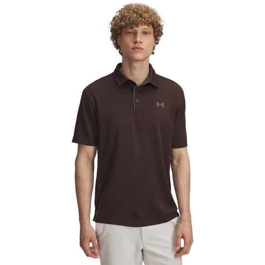 Under Armour Men's Tech Golf Polo, (246) Kona Brown / / Pitch Gray, 4X-Large Tall