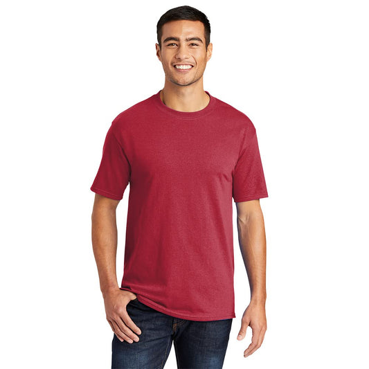 Port & Company Men's Tall 50/50 Cotton/Poly T Shirts LT Red