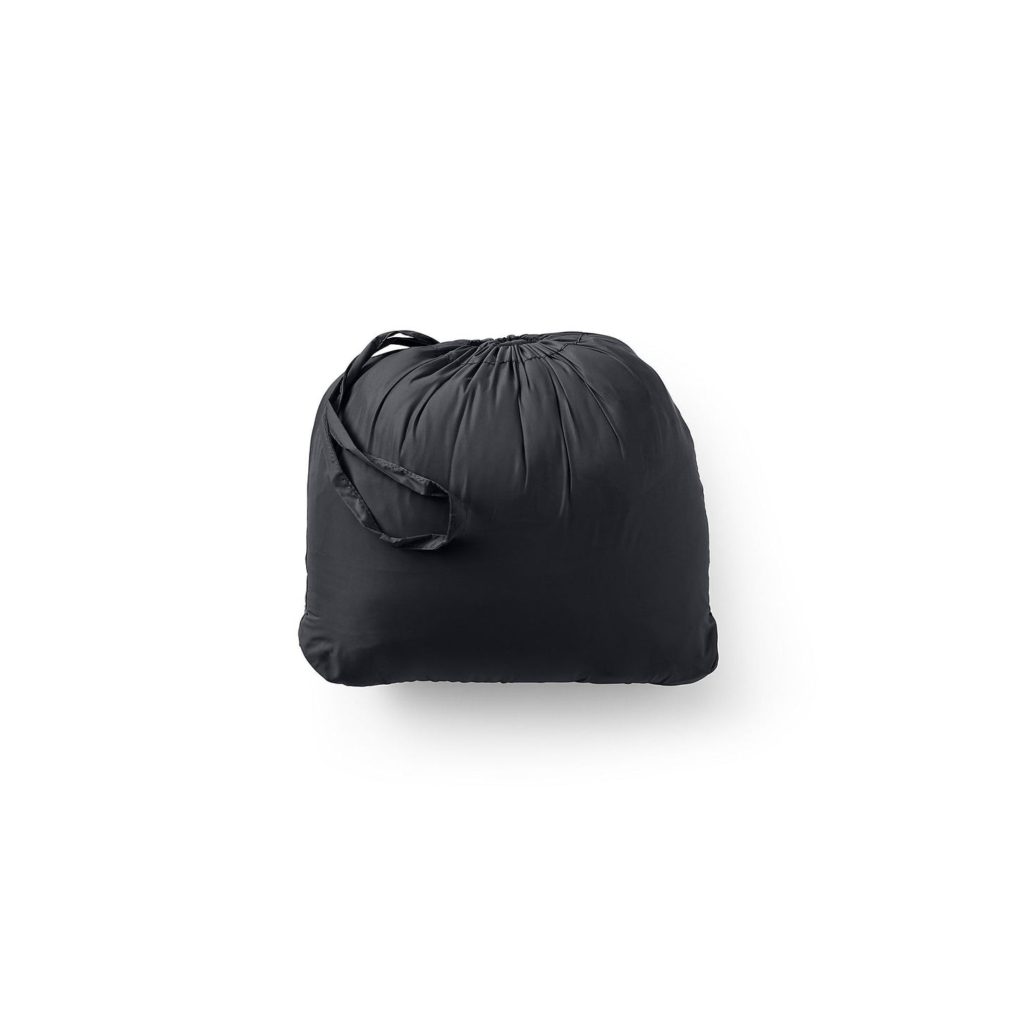 Lands' End Womens Packable Chevron Hooded Long Wanderweight Down Jacket Black Tall Large