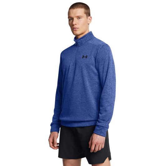 Under Armour Men's Armour Fleece Twist Quarter Zip, (432) Tech Blue / / Black, 4X-Large