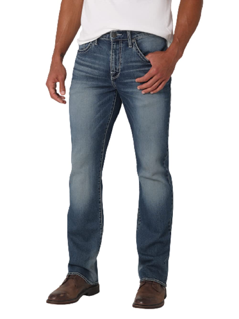 Rock & Republic Men's Mid-Rise Bootcut Jean, Denied, 36W x 36L