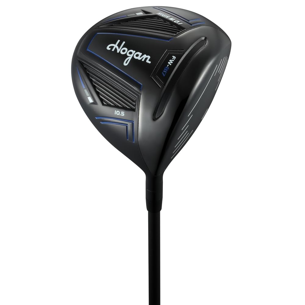 Hogan Golf FW-817 Men Right Graphite/Steel 1 Inch Longer Golf Clubs Set with Cart Bag, Stiff Flex
