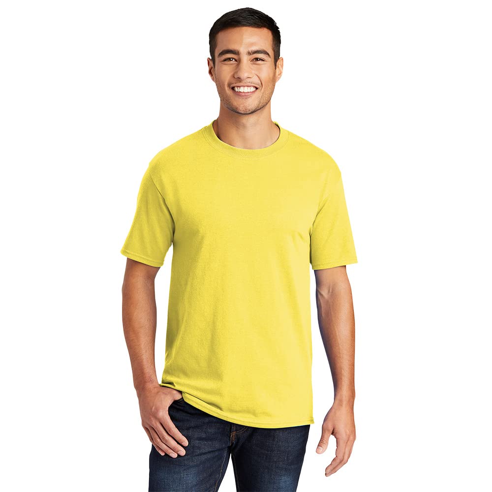 Port & Company Men's Tall 50/50 Cotton/Poly T Shirts 4XLT Yellow