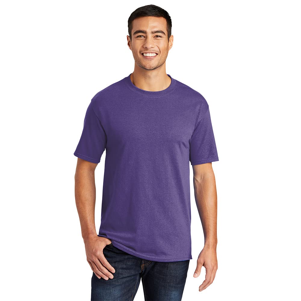 Port & Company Men's Tall 50/50 Cotton/Poly T Shirts 3XLT Purple