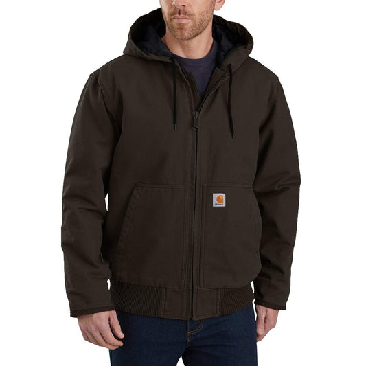 Carhartt mens Active Jacket J130 (Big & Tall) Work Utility Outerwear, Dark Brown, Large US
