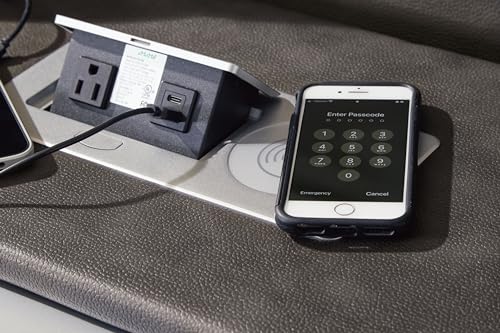 Signature Design by Ashley Fyne-Dyme Contemporary Power Reclining Loveseat with Console, USB Charging Ports and Adjustable Headrest, Gray