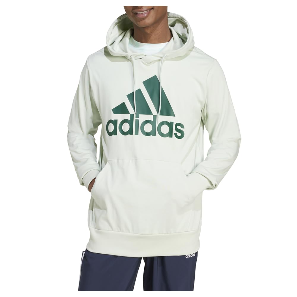 adidas Men's Essentials Logo Hoodie, Linen Green, Large/Tall