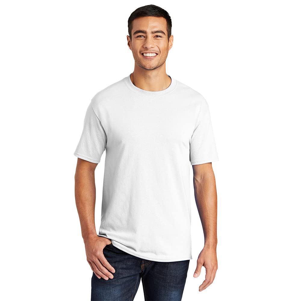 Port & Company Men's Tall 50/50 Cotton/Poly T Shirts 2XLT White
