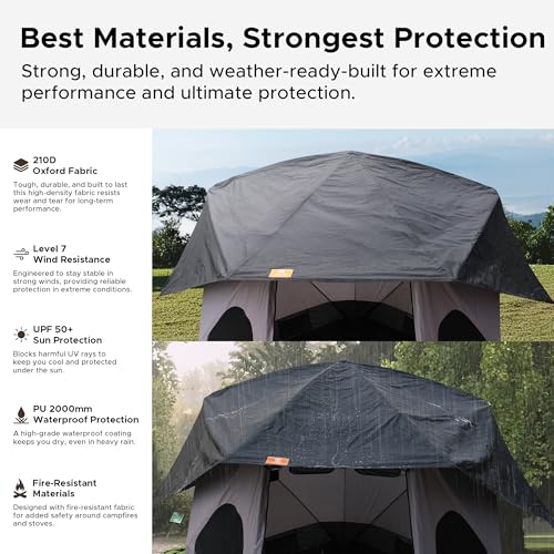 Acacia Camping Tent | 2-3 Person Pop Up Tents for Camping | Lightweight & Durable Beach Tent | Level 7 Wind Resistance, UPF 50+ | Quick Setup for Camping & Backyard, Moonstone