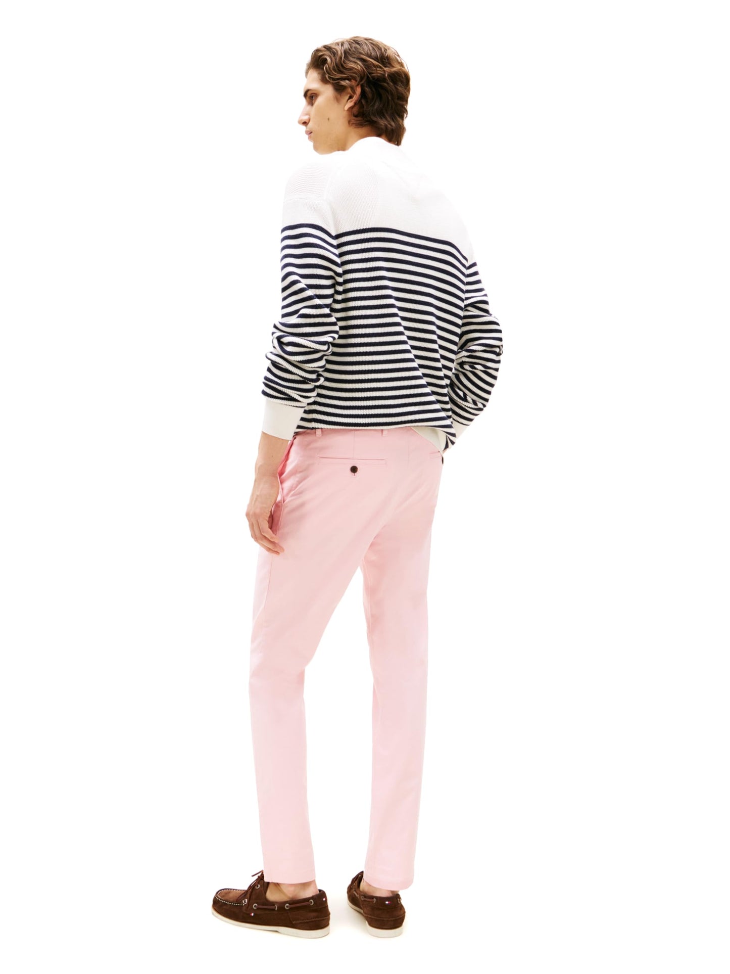 Tommy Hilfiger Men's Chino Pants Stretch Slim-Fit, Pink Shade 38x36