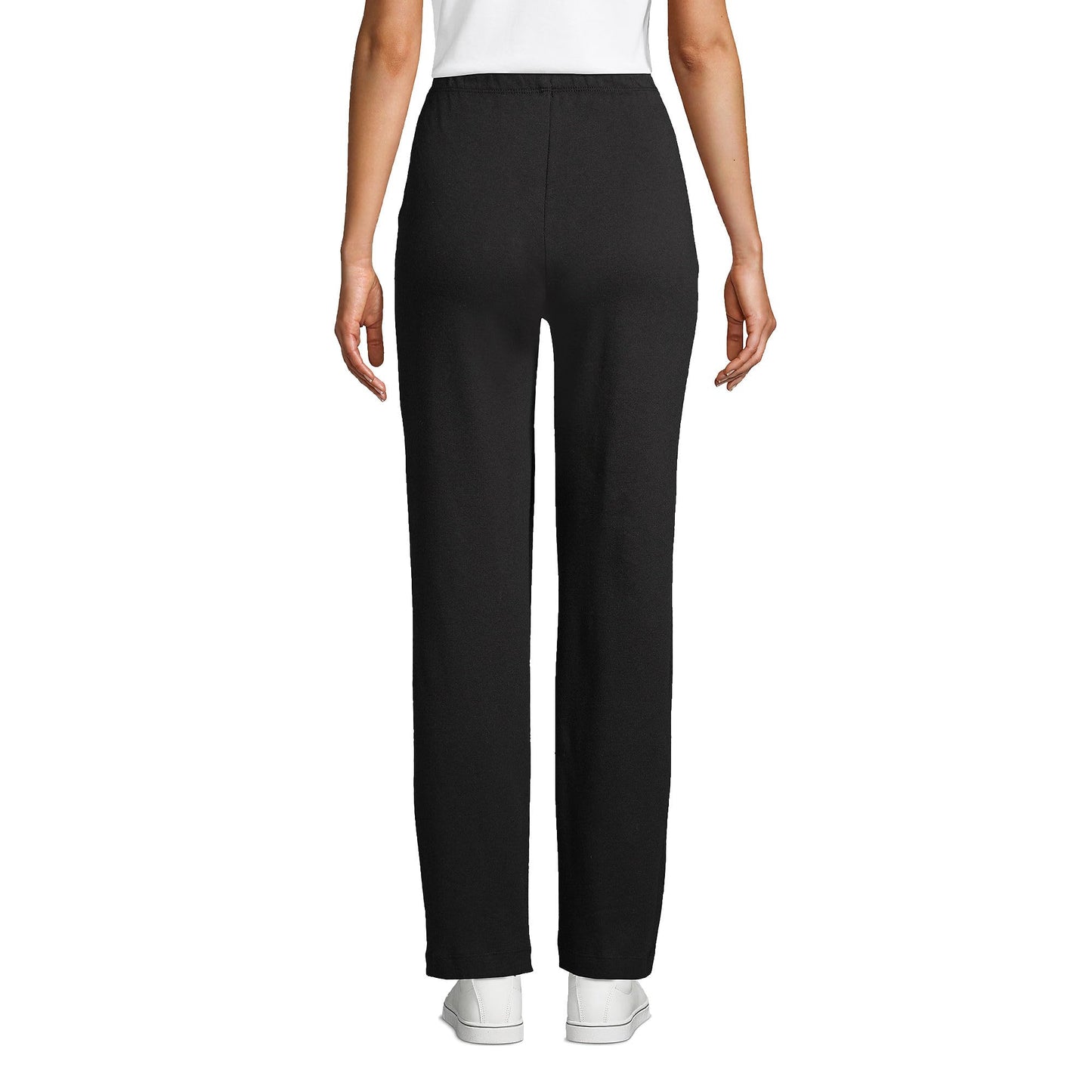 Lands' End Women s Sport Knit Pants Black Tall Large
