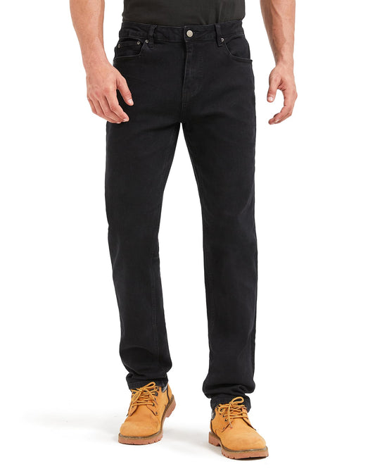 Zylioo 36,34 Inseam Mens Extra Tall Jeans, Tall Size Stretch Slim Fit Denim Pants with 5 Pocket Black
