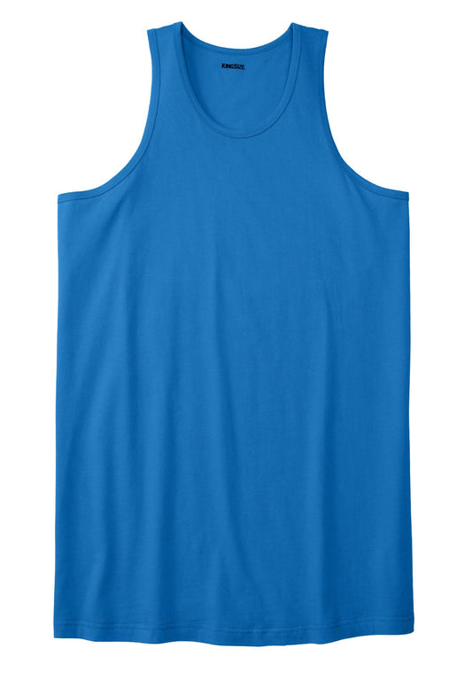 KingSize Men's Big & Tall Shrink-Less Lightweight Longer-Length Tank - 9XL, Royal Blue