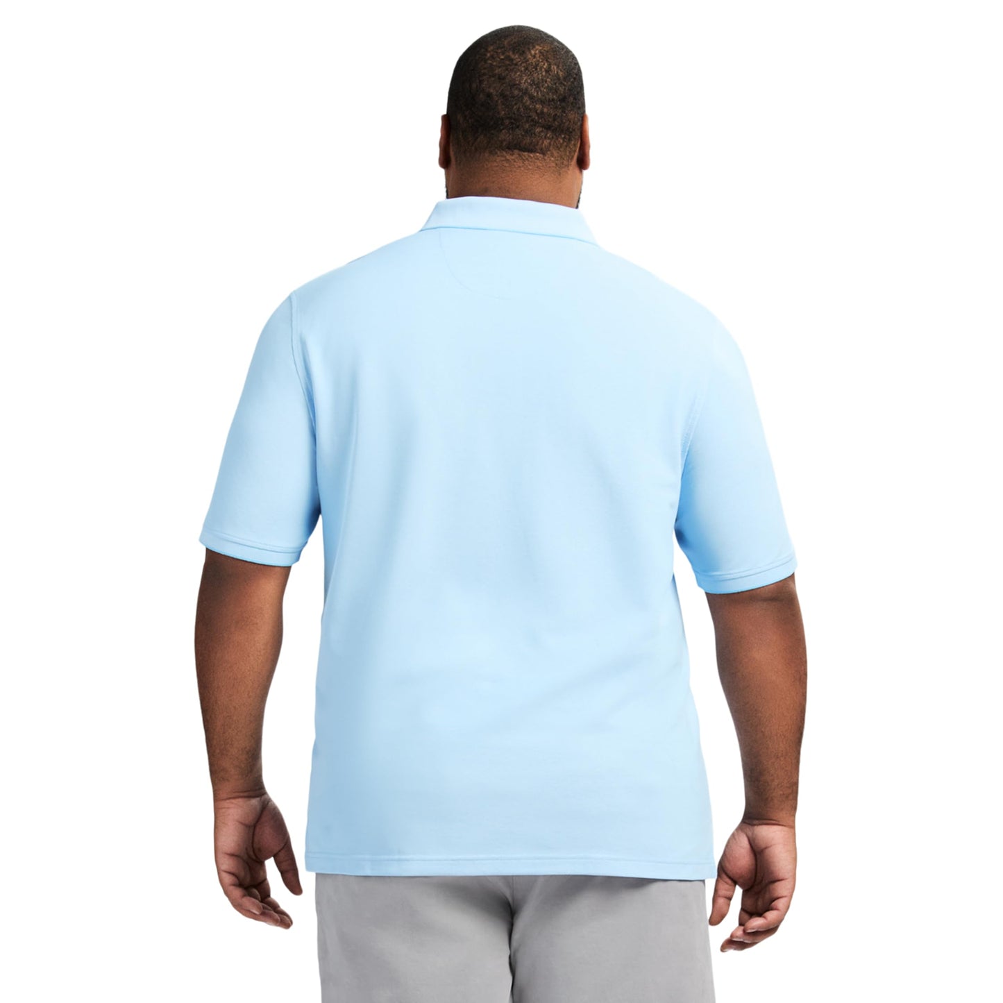 IZOD Men's Big and Tall Advantage Performance Short Sleeve Polo Shirt, Placid Blue, 5X-Large Tall