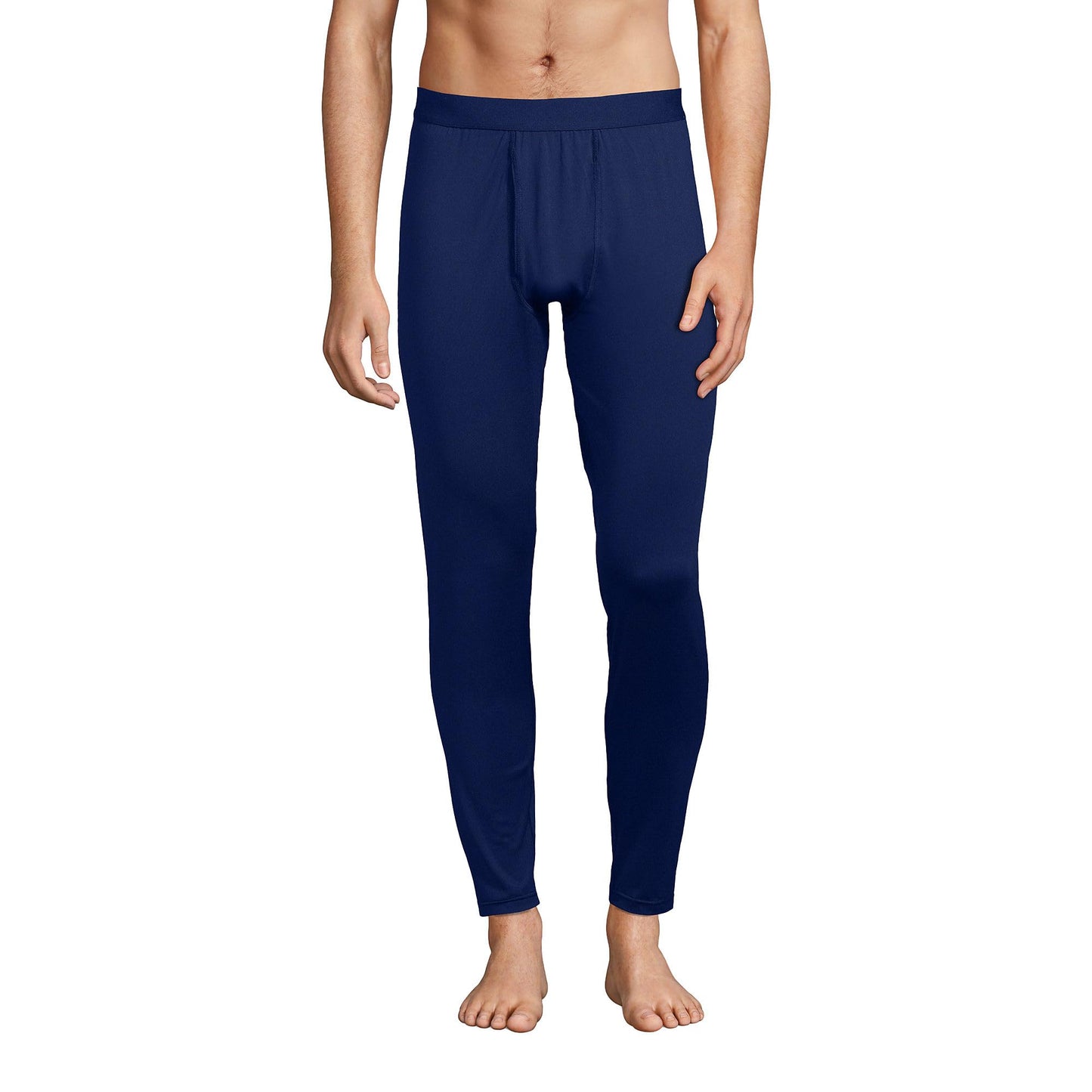 Lands' End Mens Stretch Thermaskin Pant Deep Sea Navy Tall XX-Large