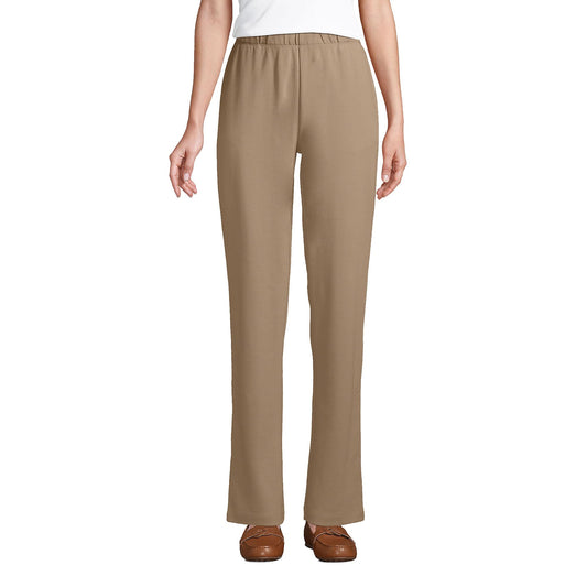 Lands' End Women s Sport Knit Pants Rich Camel Tall Small