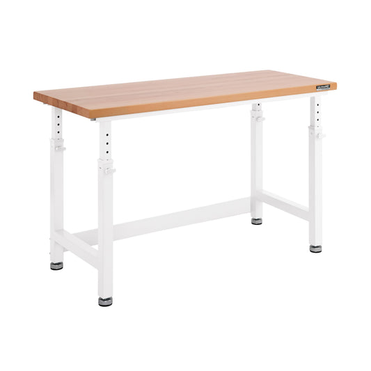 Seville Classics UltraHD Heavy Duty Workbench Table w/Solid Wood Top, 1000 lbs. Weight Capacity Workstation for Garage, Warehouse, Workshop, Granite, 60" W x 24" D x 28.5" to 42" H Desktop