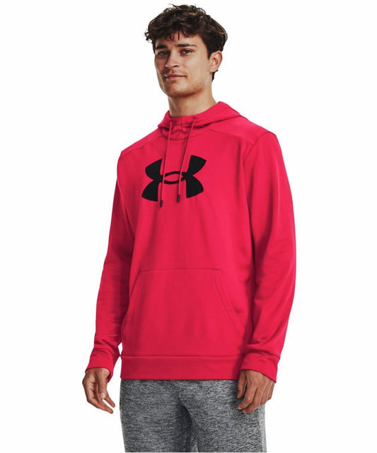 Under Armour mens Armour Fleece Big Logo Hoodie, (601) Red / / Black, Large Tall