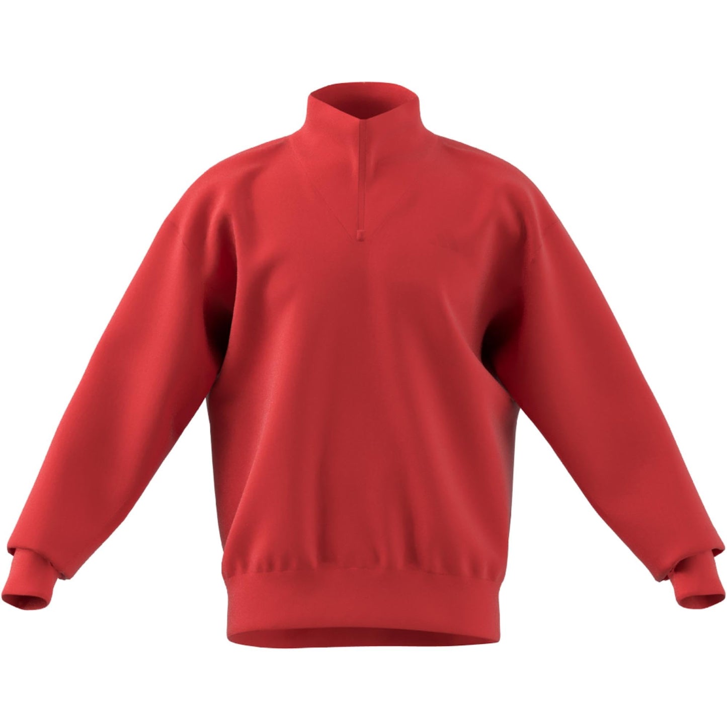 adidas Men's Tall Size All SZN Fleece Quarter-Zip Crewneck Swearshirt, Bright Red
