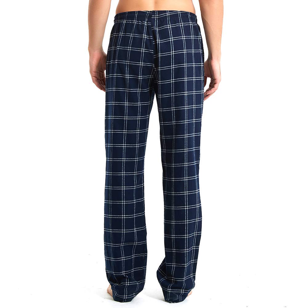 Idtswch Mens Tall Pajama Pants 36" Inseam Plaid Lounge Pants Sleepwear Pajama Bottoms 100% Cotton